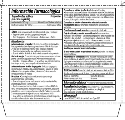 Tabla Drug Facts Eng (Tabla Drug Facts Esp Tabcin Active)
